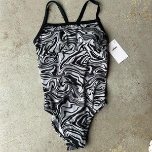 Nike Black and White Print Swimsuit NEW WITH TAGS.